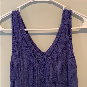 Purple sweater tank top